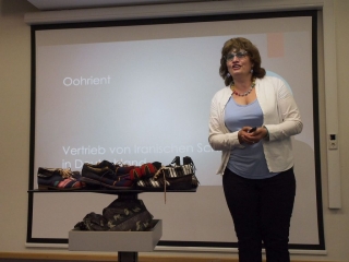 Redpath: Holle Redpath will in Fulda vegane Schuhe vertreiben.